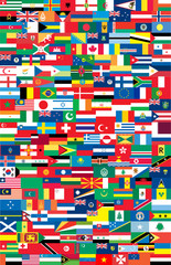 Fototapeta na wymiar Flags ofl countries