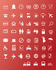 vector road and turist signs