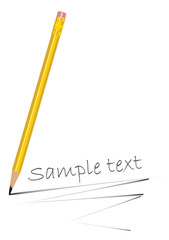 Vector lead pencil on white background