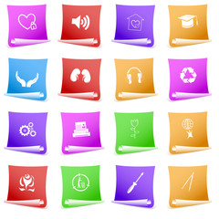 Vector set of paper template