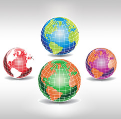Vector globe