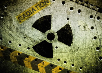 Radiation, industrial grunge background