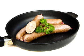 sausages handmade by the butcher