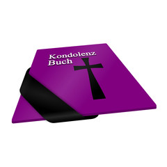 karte/schleife (s) kondolenzbuch I