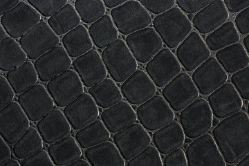 Fototapeta premium leather texture black background,crocodile leather .