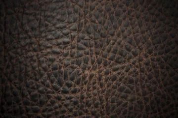 Papier Peint photo Lavable Cuir Texture de cuir marron qualitatif naturel