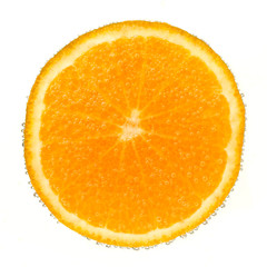 mandarine with bubbles