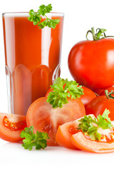 Tomato juice and parsley