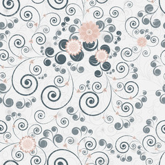 Floral seamless background of elegant colors. Vector illustratio