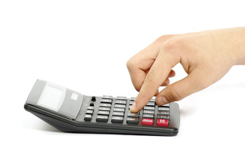calculator with hand