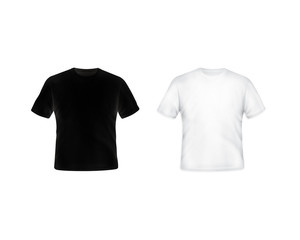 blank t-shirt black and white