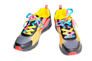 colorful sports shoes