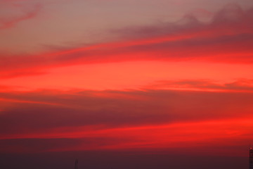 Amazing sunset in Bangkok, Thailand.