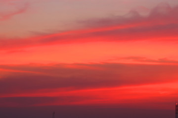 Amazing sunset in Bangkok, Thailand.