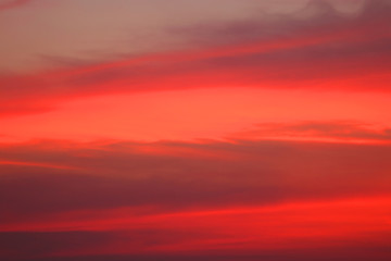 Amazing sunset in Bangkok, Thailand.