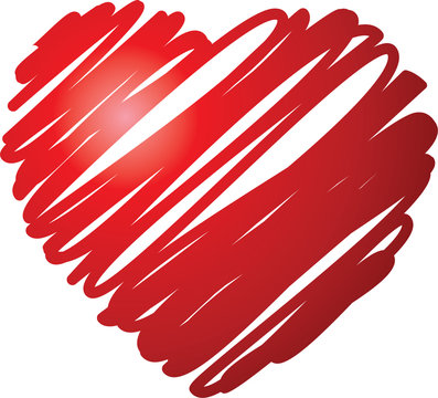 coeur rayonn&eacute;, d&eacute;ssin&eacute; au feutre