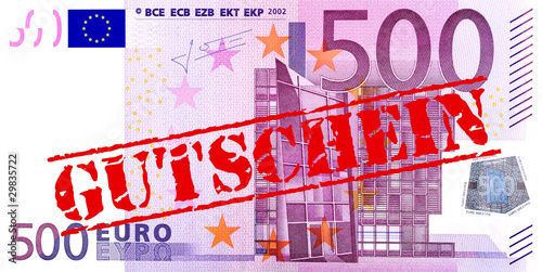 "Gutschein 500 Euro" Stockfotos und lizenzfreie Bilder auf Fotolia.com - Bild 29835722