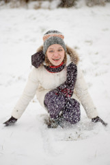 Girl outdoor in winter