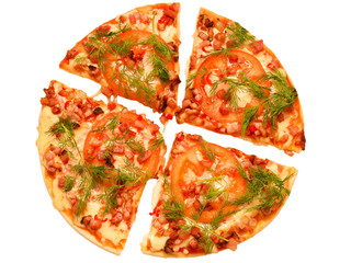 pizza  isolated on white background