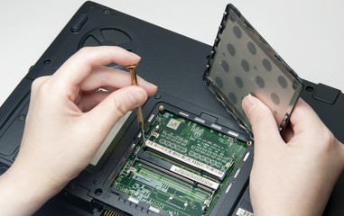 Repairing laptop