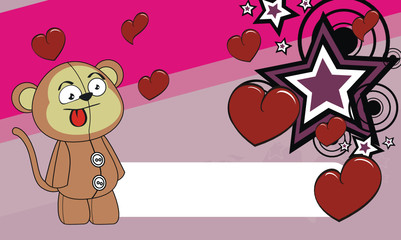 monkey baby cartoon valentine background