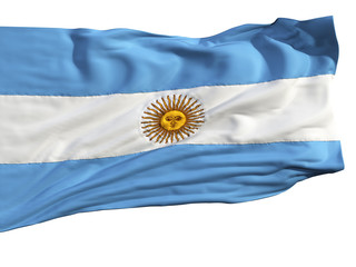 Flag of Argentina, fluttering in the wind