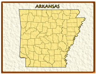 Arkansas USA state map seal emblem federal america