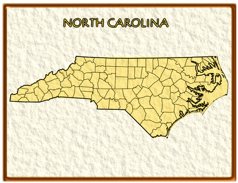 North Carolina USA state map seal emblem federal america