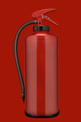 Fire Extinguisher On Red Background