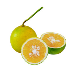 the orange and half green peel orange