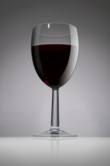 Glass Of Red Wine On White Background