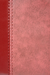 Natural red leather