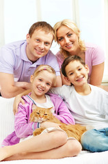 Obraz premium Family with pet