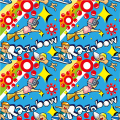 seamless water sport pattern