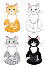 Papier Peint photo Chats chats de dessin animé