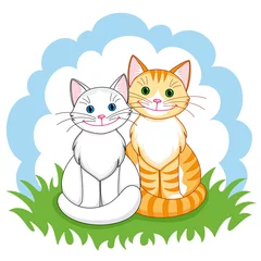 Foto op Plexiglas Katten verliefd © rosinka