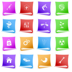 Vector set of paper template