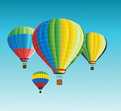 vector illustration of hot air baloon