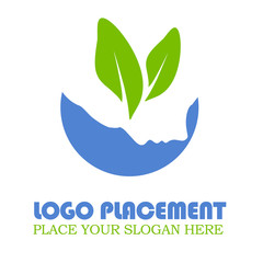 Logo bio plante verte thalasso - obrazy, fototapety, plakaty