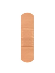 Single adhesive bandage on white background