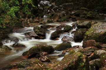 Scottish stream running over rocks