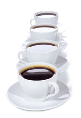 cups with coffee