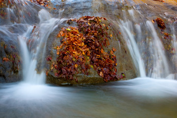 Waterfall in autumn time