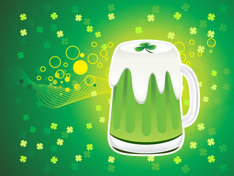 abstract st patrick beer background