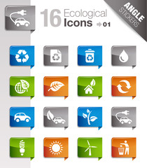 Angle Stickers - Ecological Icons 01