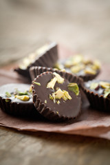 Chocolate with pistacios