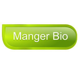 manger bio sur bouton design vert