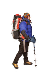 The sportsman in winter clothes