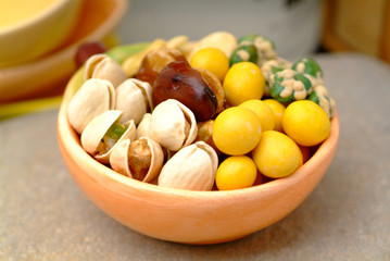 Assortment of asian nuts