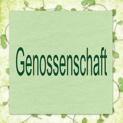 schild, begriff: genossenschaft